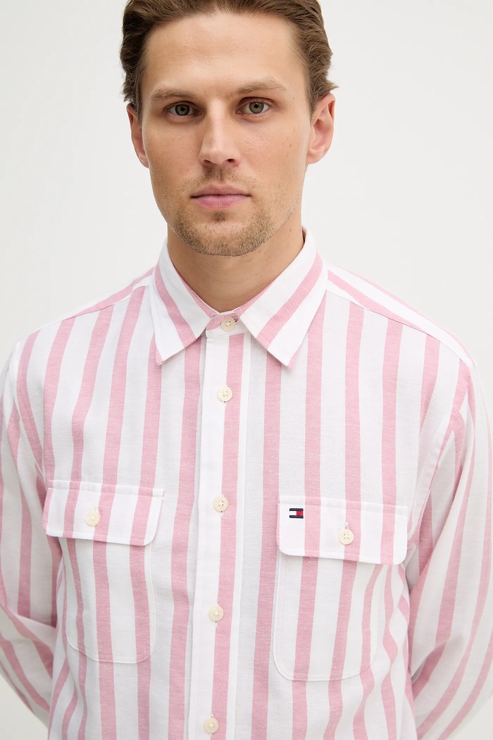 Πουκάμισο Tommy Hilfiger ροζ MW0MW41687