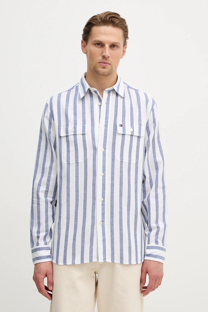 Πουκάμισο Tommy Hilfiger casual μπλε MW0MW41687