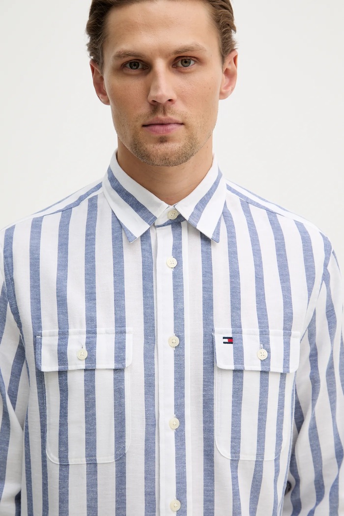 Πουκάμισο Tommy Hilfiger μπλε MW0MW41687