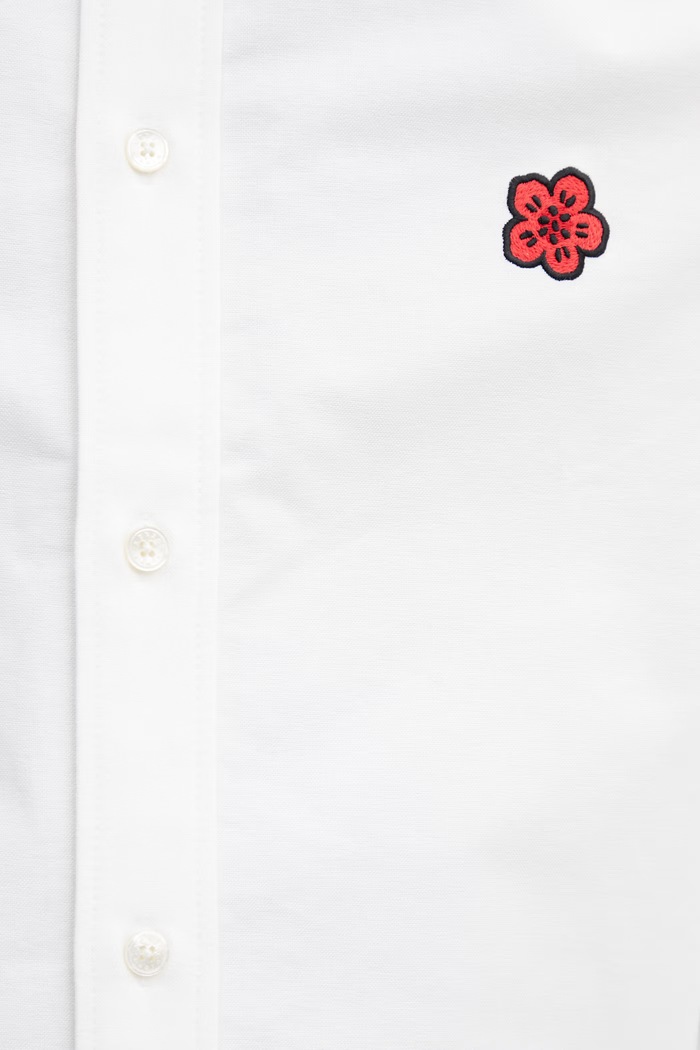 Kenzo cămașă din bumbac FG55CH4109LO alb