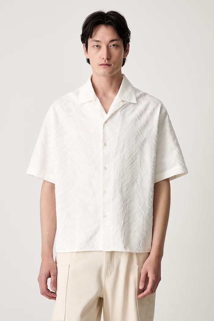 Kenzo koszula bawełniana męska beżowy FG55CH1359JS