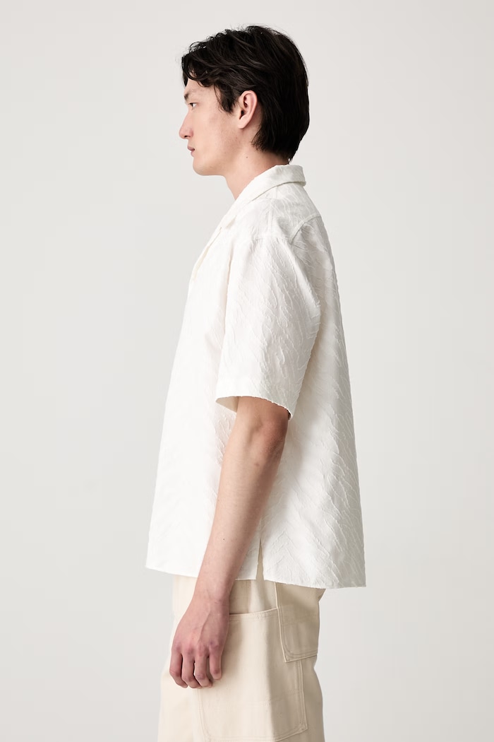 Kenzo koszula bawełniana męska FG55CH1359JS beżowy SS26