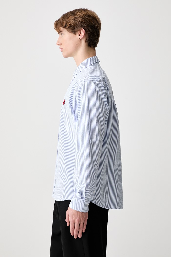 Kenzo риза от памук мъжка FG55CH4109KB син SS26