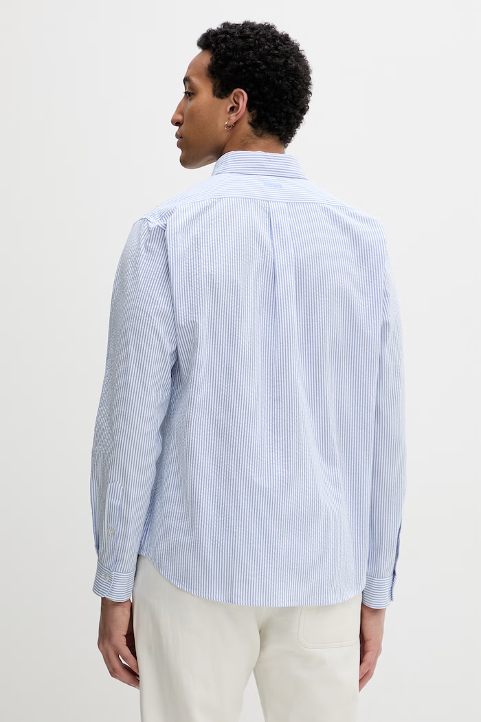 Îmbrăcăminte Kenzo cămașă din bumbac FG55CH4109KB albastru