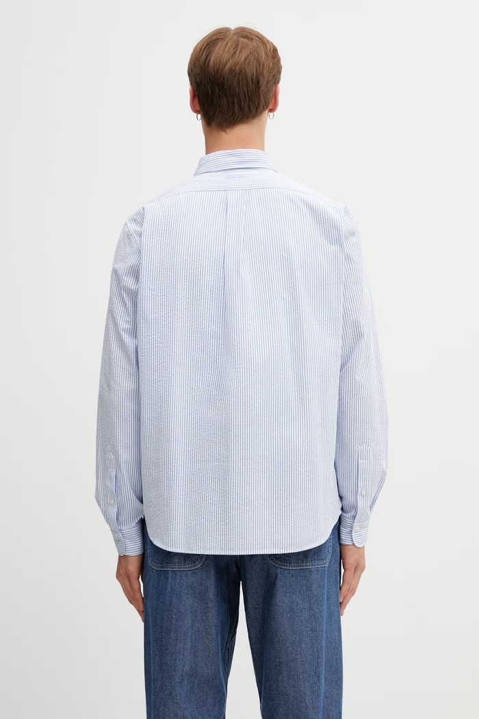 Îmbrăcăminte Kenzo cămașă din bumbac FG55CH4109KB albastru