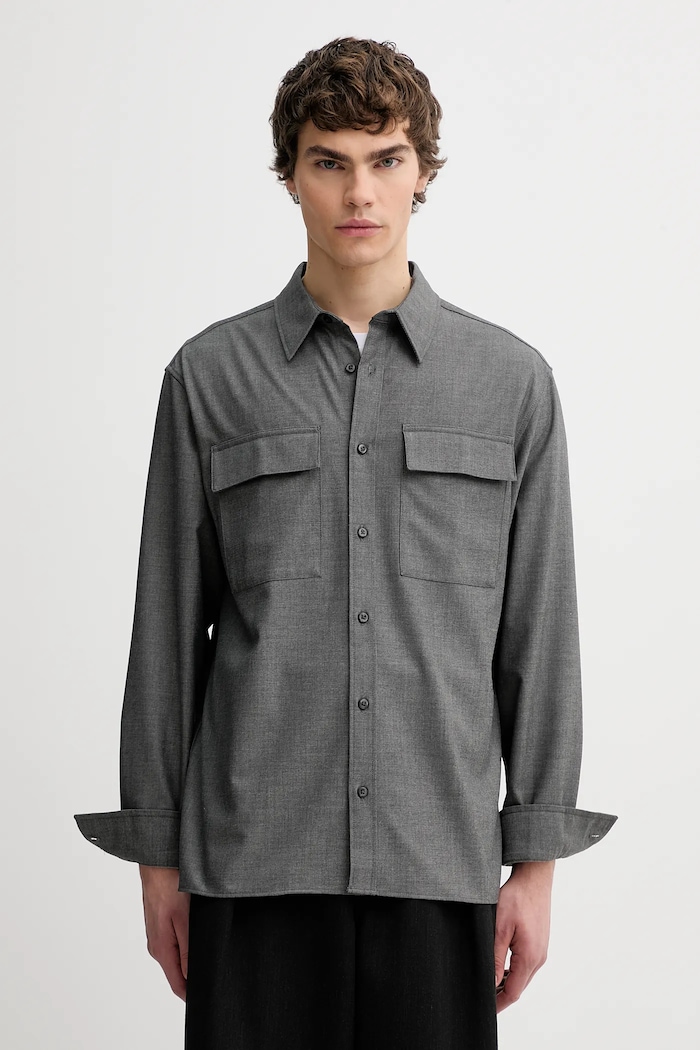 Košile Calvin Klein hladký šedá LV04LE114G