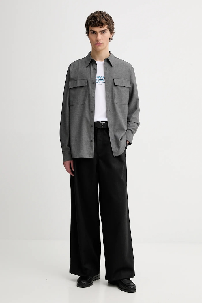 Košile Calvin Klein LV04LE114G šedá SS26