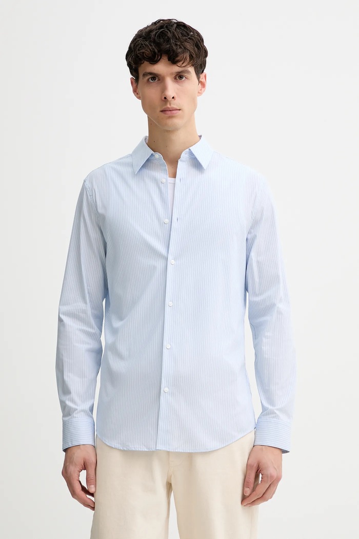Košeľa Calvin Klein slim modrá LV04LE120G