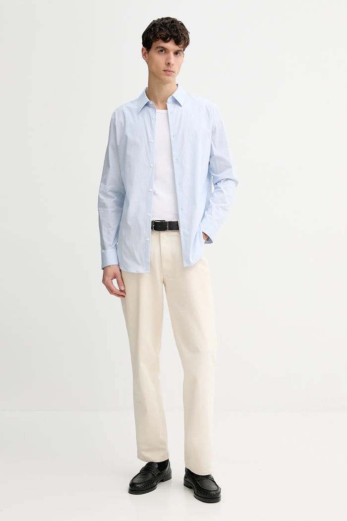 Košeľa Calvin Klein LV04LE120G modrá SS26