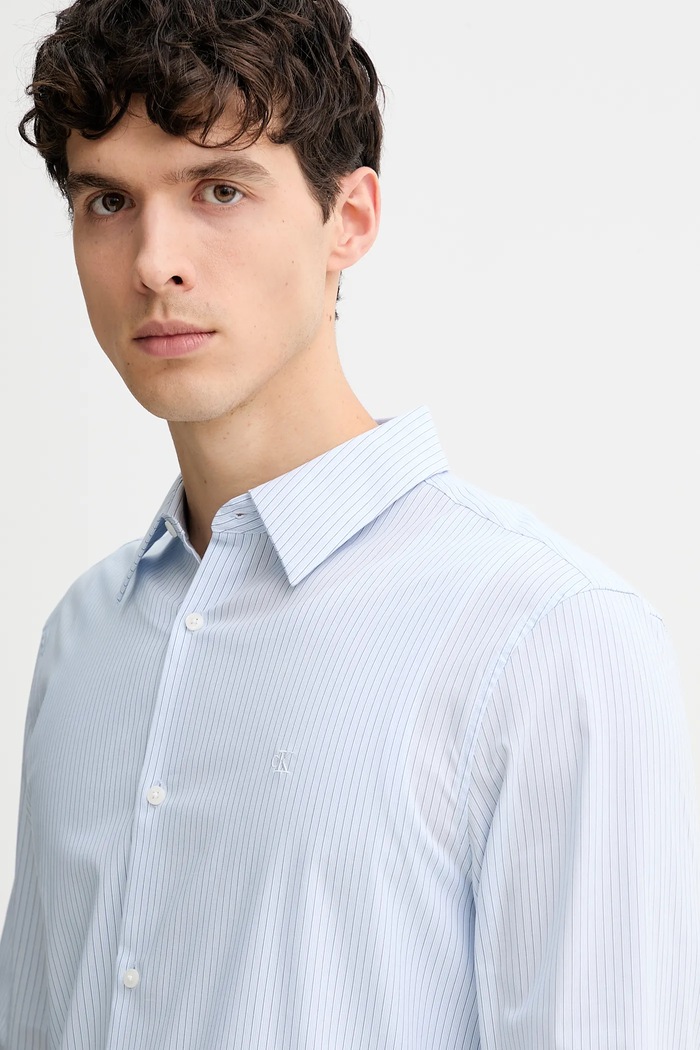 Košeľa Calvin Klein modrá LV04LE120G