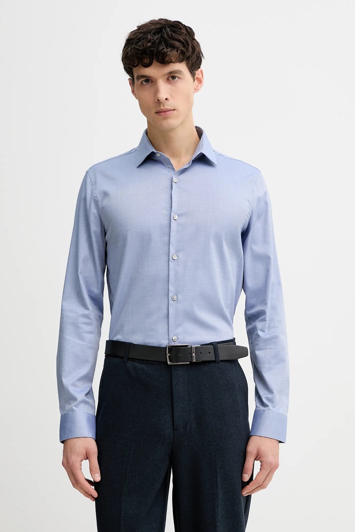 Košeľa Calvin Klein slim modrá LV019EU081