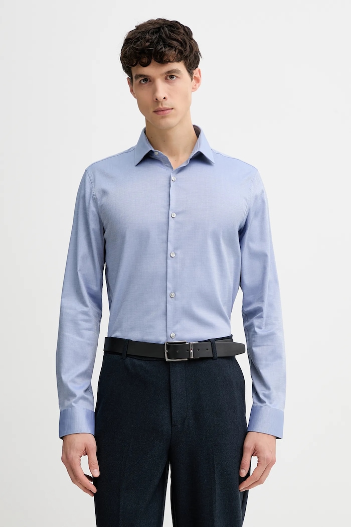 Košeľa Calvin Klein slim modrá LV019EU081