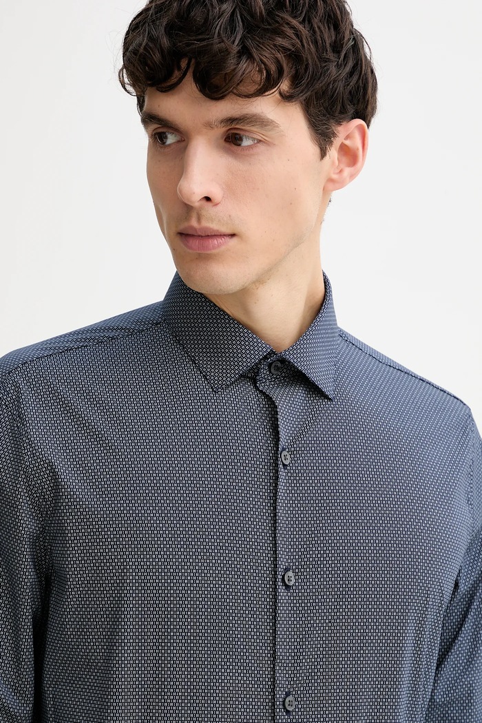 Košeľa Calvin Klein tmavomodrá LV019EU083