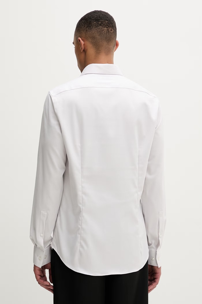 Îmbrăcăminte Calvin Klein cămașă bărbătească din bumbac cu elastan LV019EU090 bej