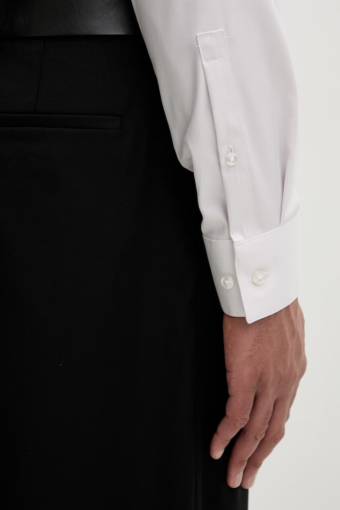 Calvin Klein cămașă bărbătească din bumbac cu elastan LV019EU090 bej
