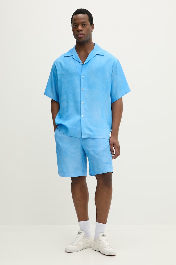 MSGM Рубашка для мужчин 4040ME08X.267009 голубой SS26