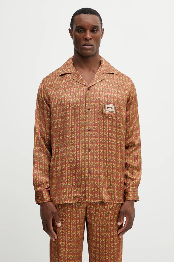 Drôle de Monsieur cămașă Chemise Paisley lung rosu J.SH233.VI027.RD