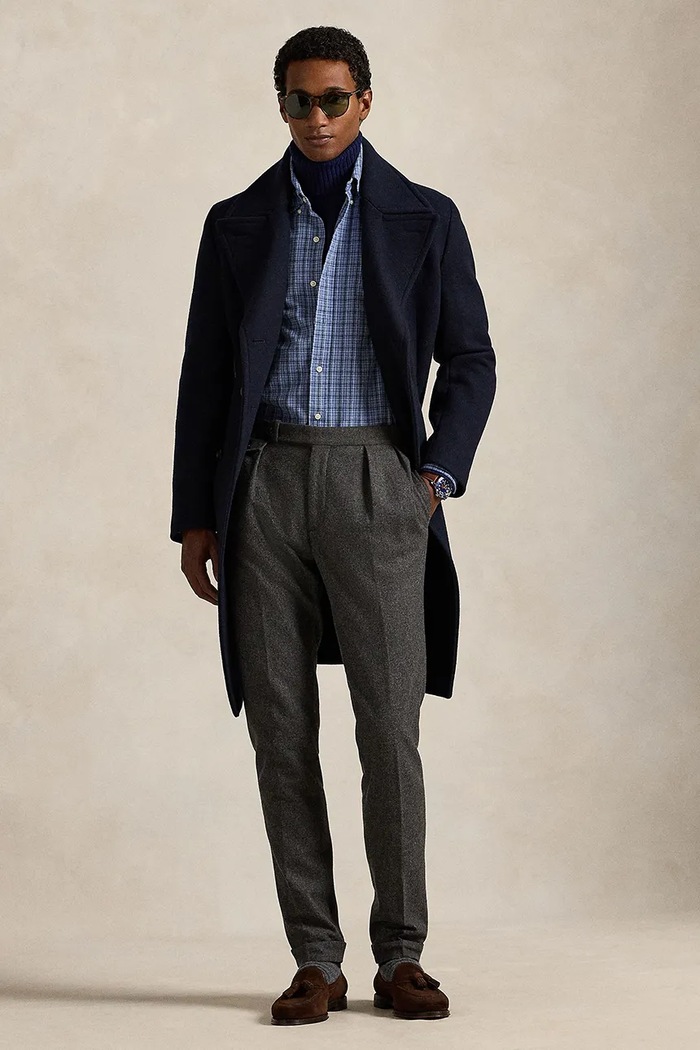 Βαμβακερό πουκάμισο Polo Ralph Lauren σκούρο μπλε 710953707
