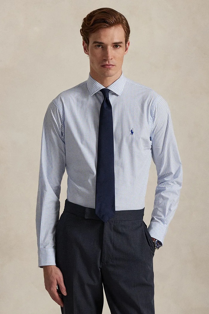 Πουκάμισο Polo Ralph Lauren κανονικό μπλε 710974534