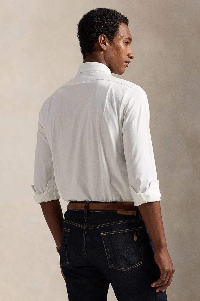 Βαμβακερό πουκάμισο Polo Ralph Lauren 710P03960 λευκό SS26