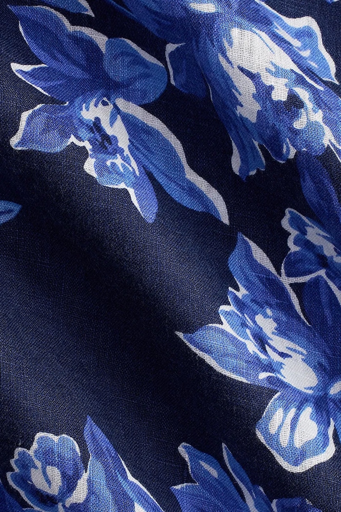 Πουκάμισο από λινό Polo Ralph Lauren 710P04449 σκούρο μπλε