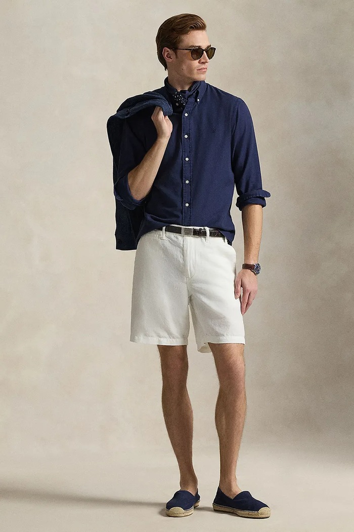 Ρούχα Βαμβακερό πουκάμισο Polo Ralph Lauren 710P07183 σκούρο μπλε