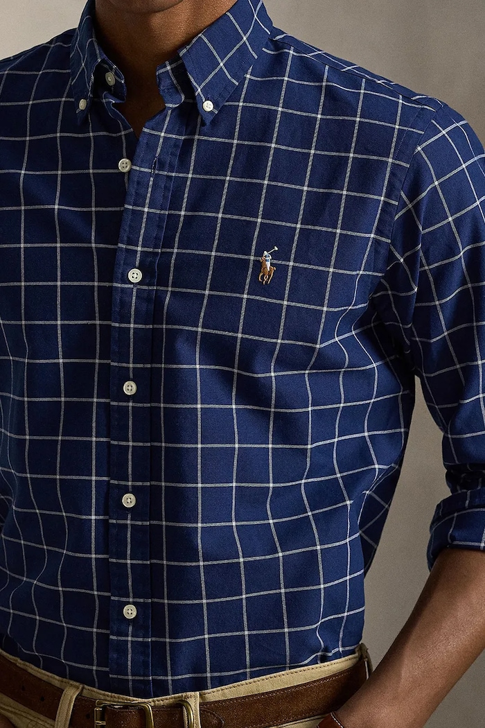 Bavlnená košeľa Polo Ralph Lauren tmavomodrá 710P07186