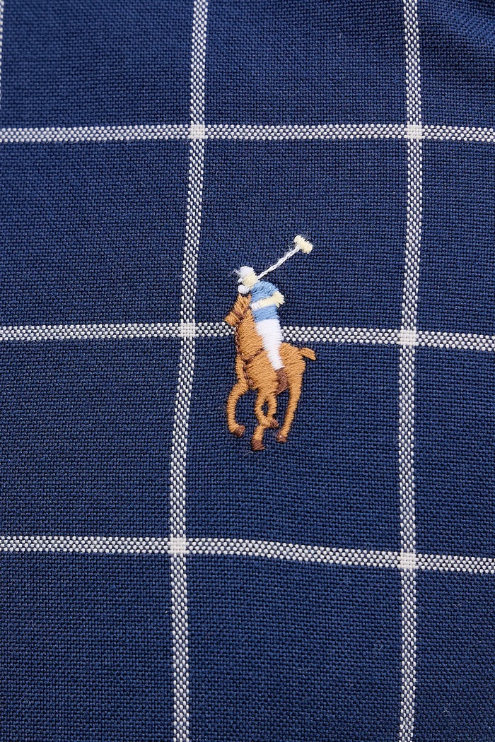 Bavlněná košile Polo Ralph Lauren 710P07186 námořnická modř