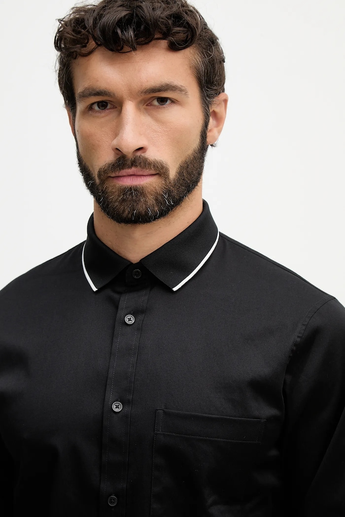 Srajca Armani Exchange črna XM001819.AF10192