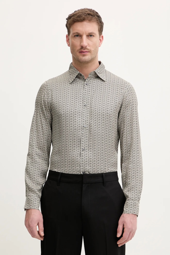 Srajca Armani Exchange Vzorčasti črna XM001821.AF13235