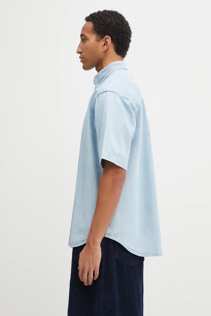 Джинсова сорочка AAPE Now AAPSRM8515XXO блакитний SS26