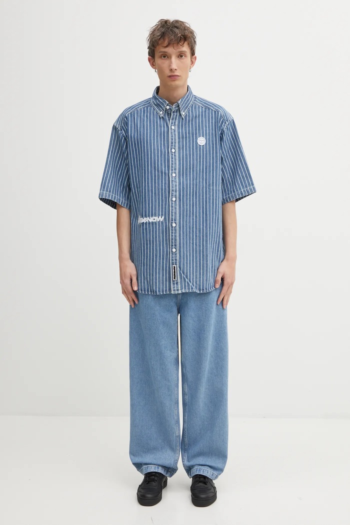 Τζιν πουκάμισο AAPE Now AAPSRM8515XAO μπλε
