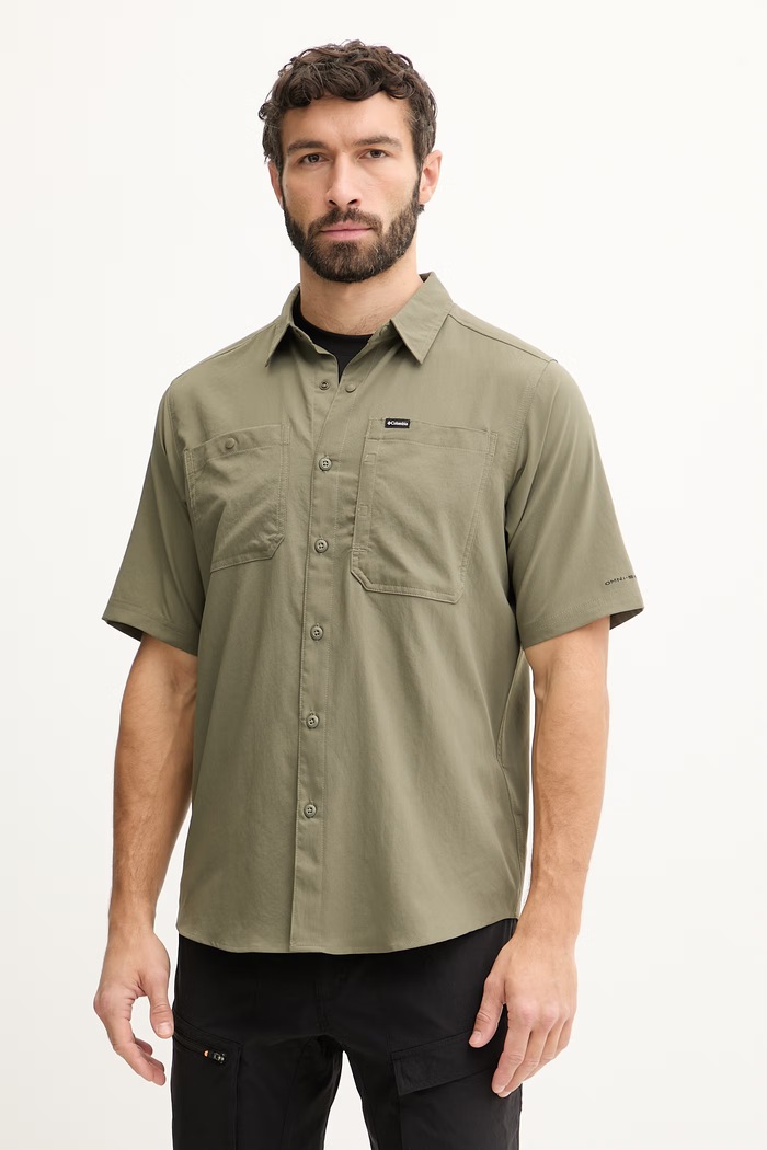 Columbia cămașă de exterior Silver Ridge scurt verde 2157323