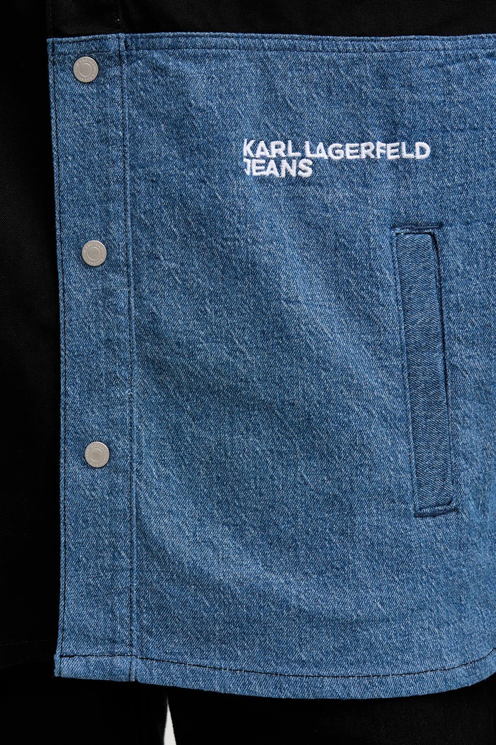 Rifľová košeľa Karl Lagerfeld Jeans B1M16011 čierna