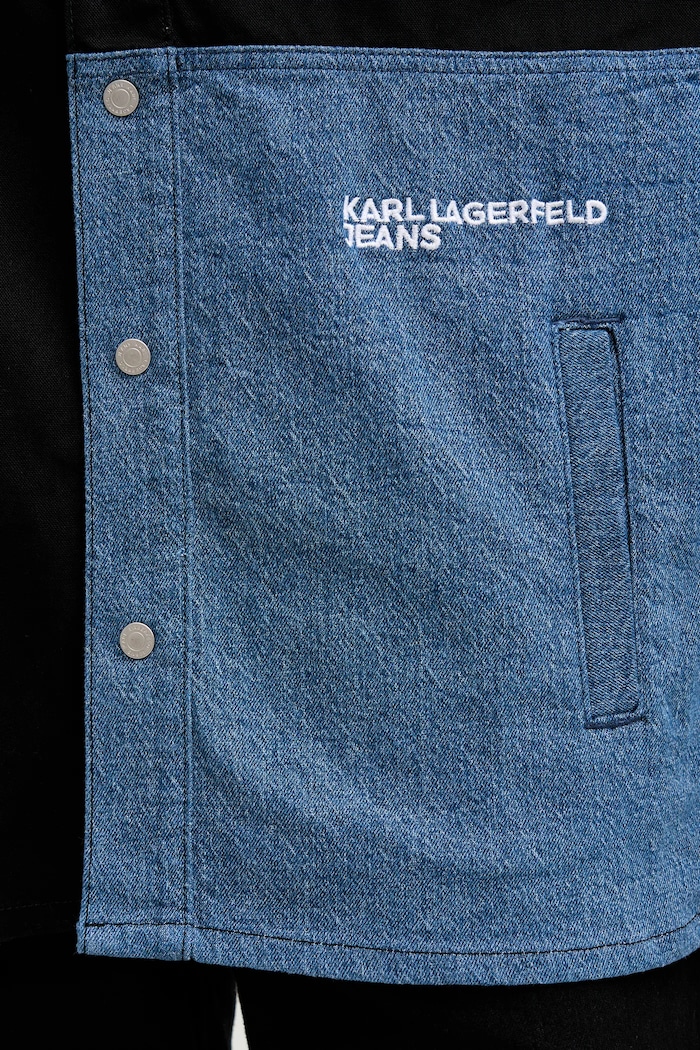 Rifľová košeľa Karl Lagerfeld Jeans B1M16011 čierna