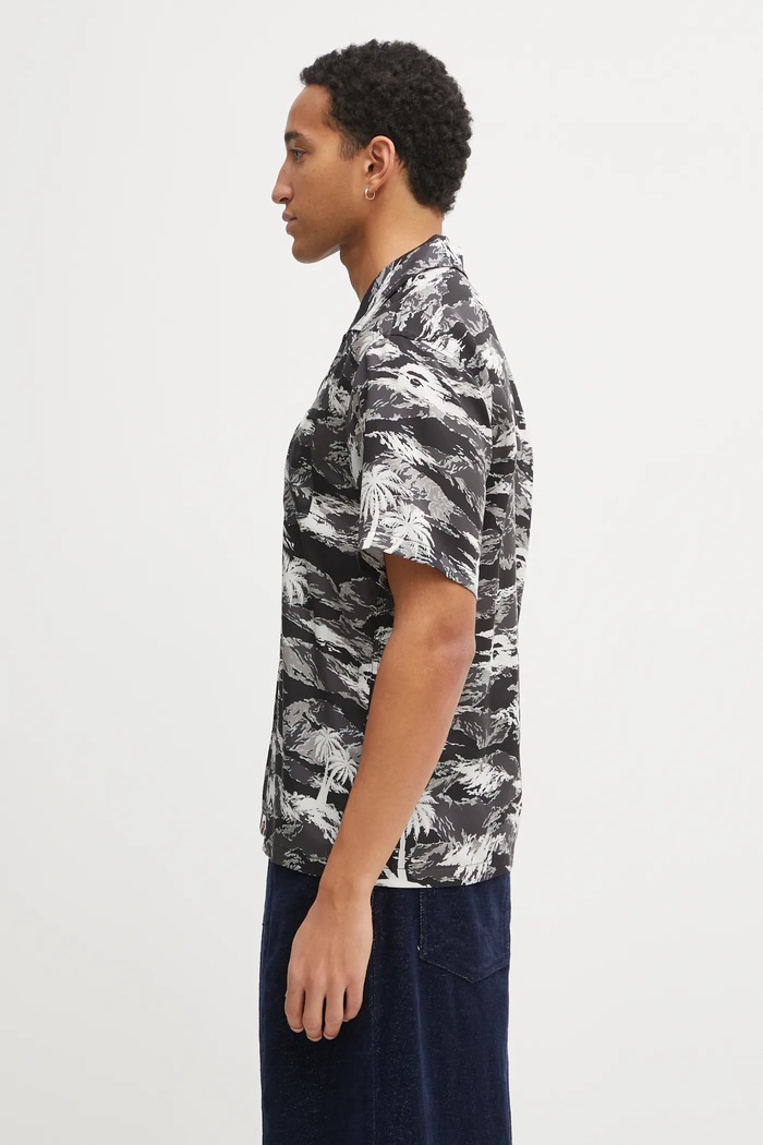 Сорочка A Bathing Ape Palm Tree Camo Open Collar 1L30132306 чорний SS26