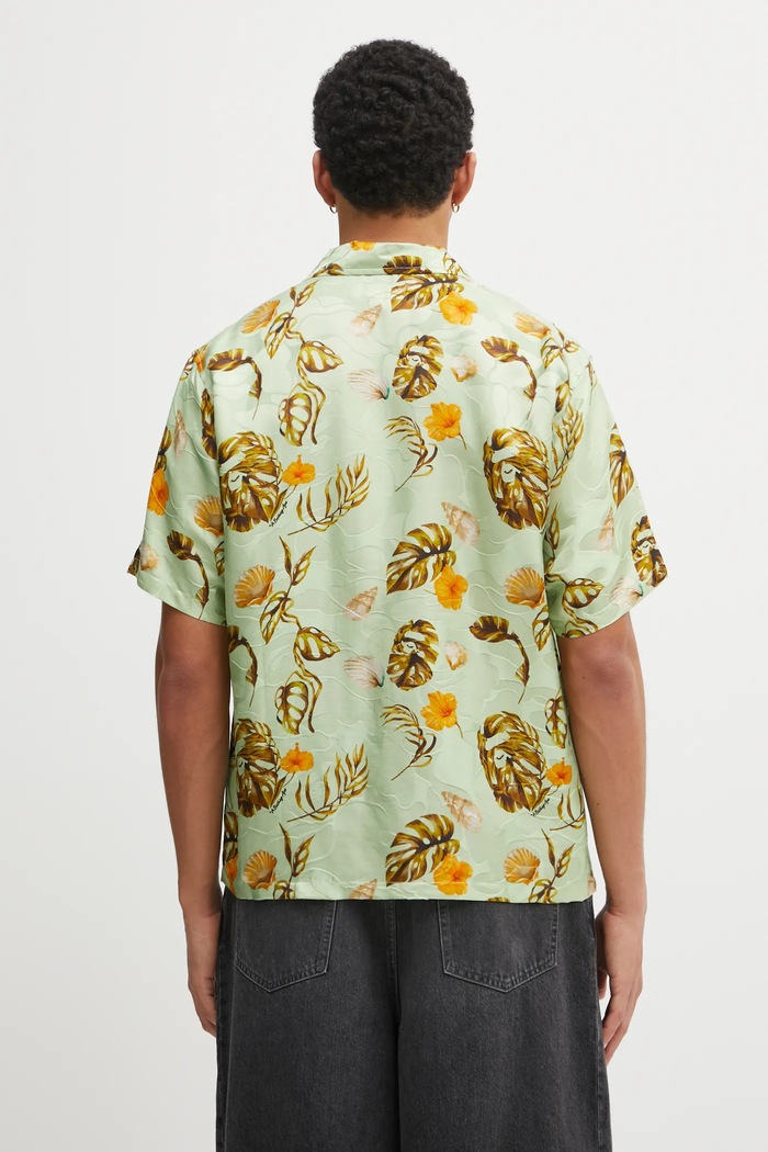 Одяг Сорочка з додаванням шовку A Bathing Ape Vacation Pattern Open Collar 1L30132308 зелений