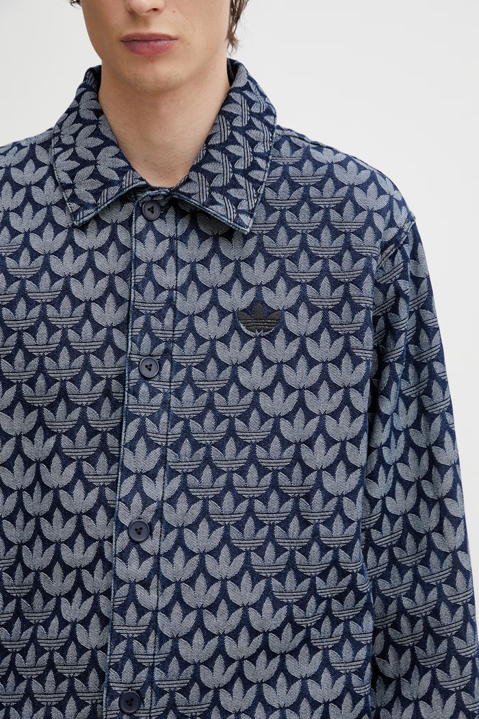 Τζιν πουκάμισο adidas Originals σκούρο μπλε KD0397