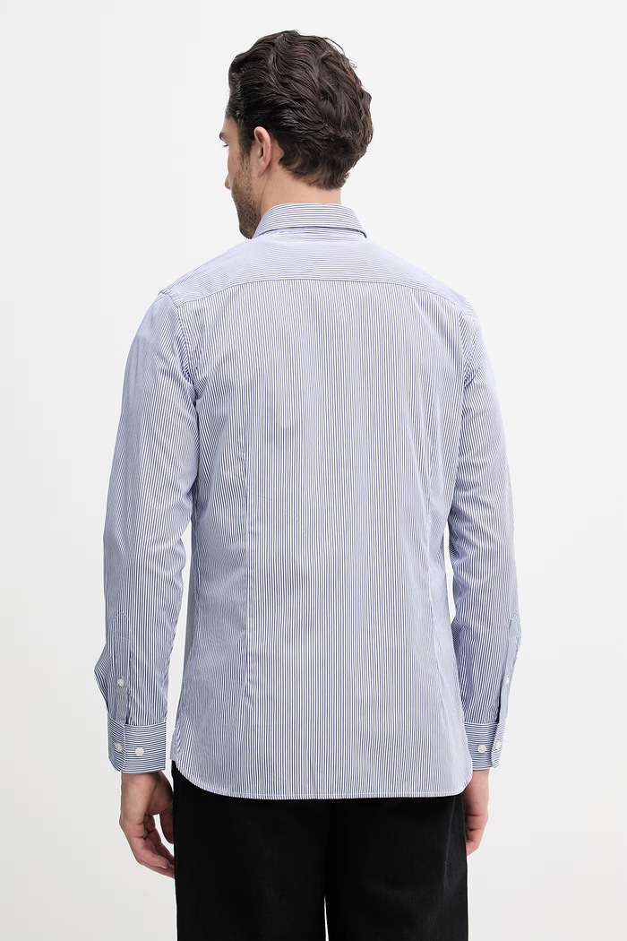 Ρούχα Βαμβακερό πουκάμισο Hackett London HM3010537 μπλε