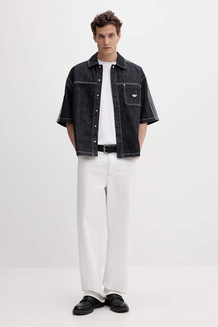 adidas Originals koszula jeansowa KG6448 granatowy SS26