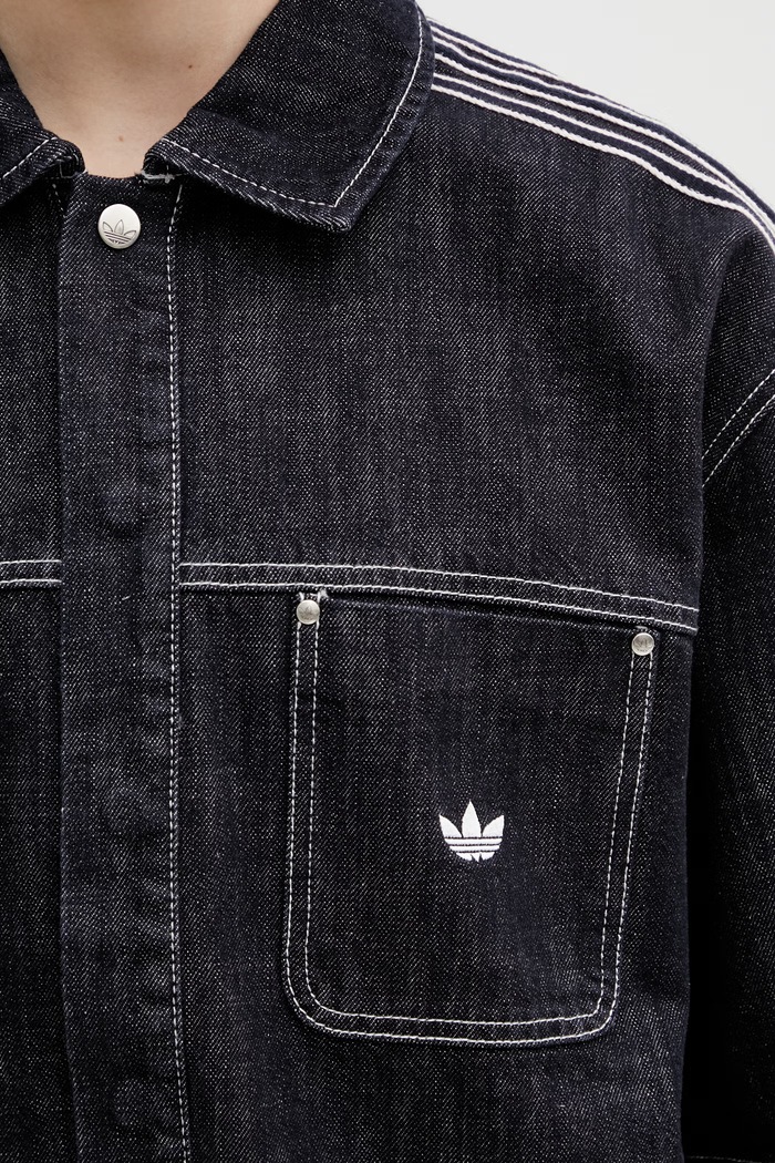 Τζιν πουκάμισο adidas Originals σκούρο μπλε KG6448