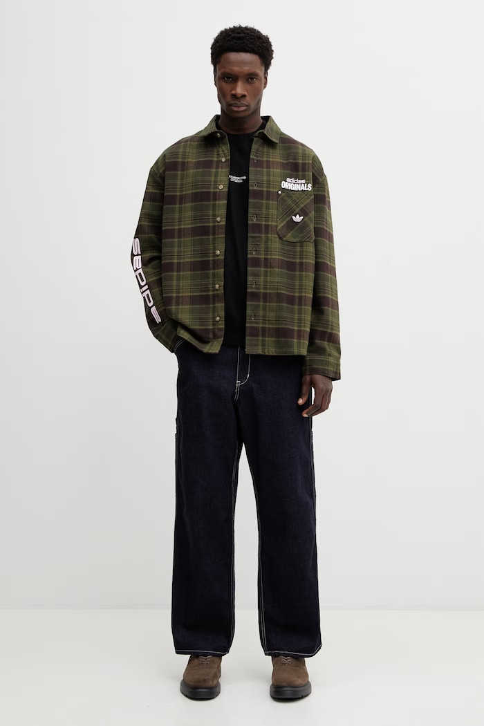 Βαμβακερό πουκάμισο adidas Originals KG6451
