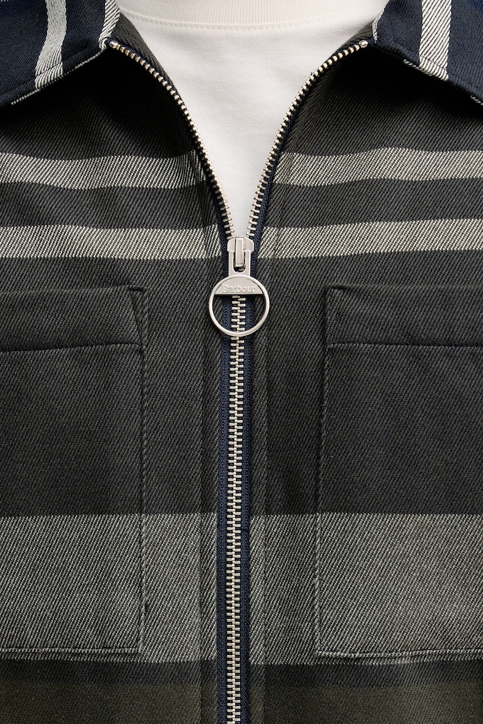 Памучна риза Barbour Lannich MOS0343 тъмносин