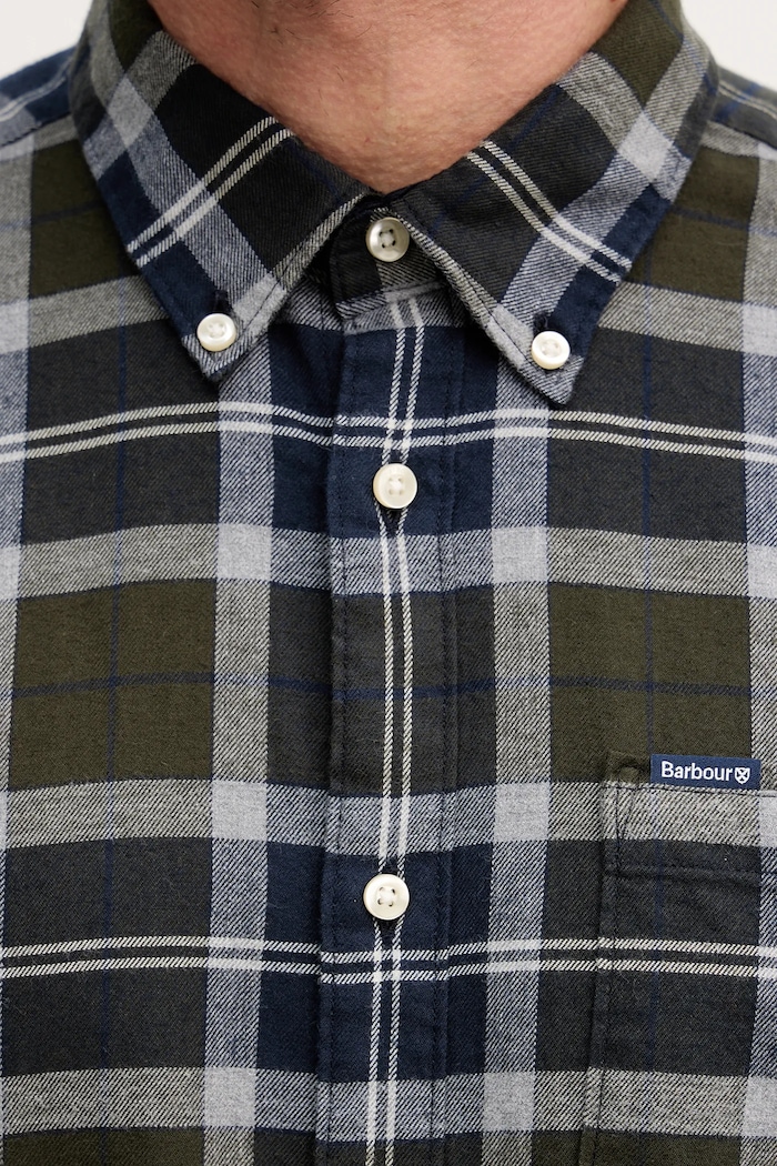 Памучна риза Barbour Rasay MSH5065 тъмносин
