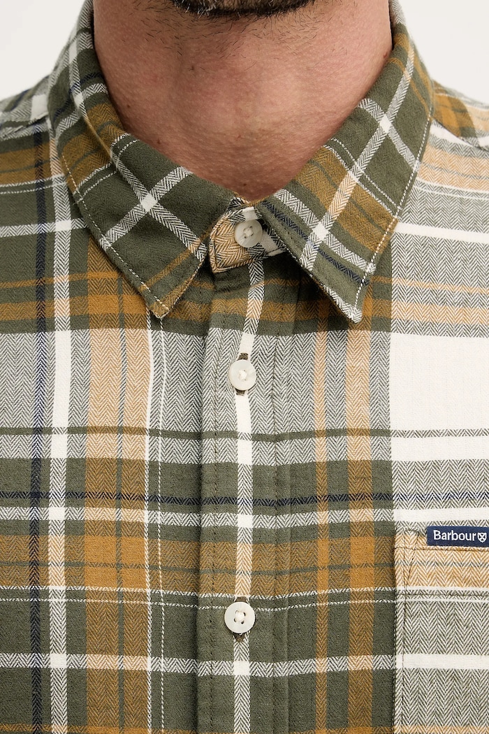 Bavlněná košile Barbour Malham MSH5650 zelená