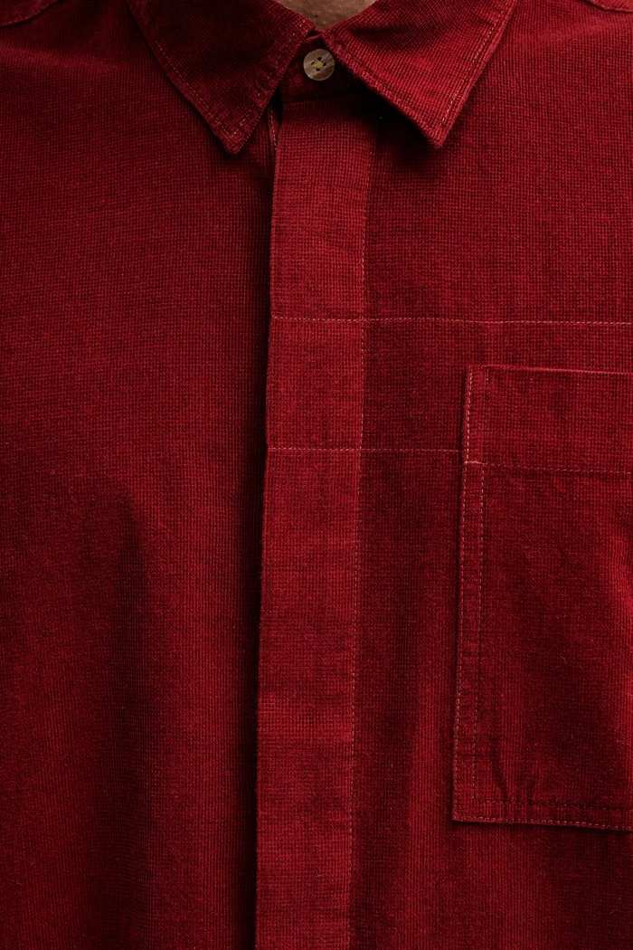 Manšestrová košile Barbour Haltcliff MSH5706 červená