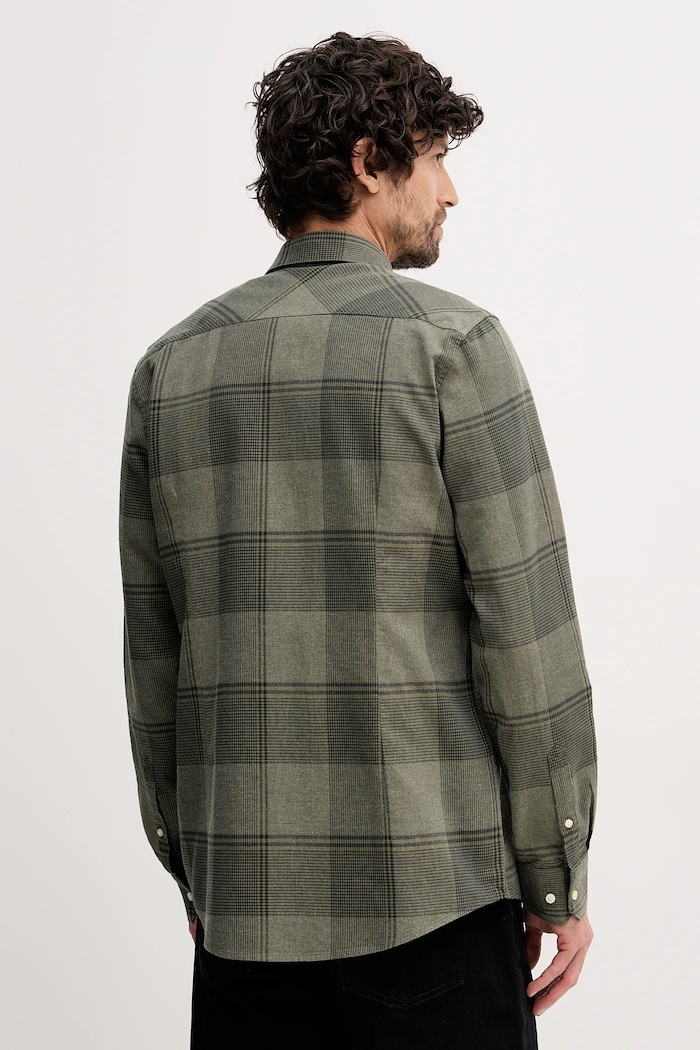 Îmbrăcăminte Barbour cămașă din bumbac Heaney MSH5709 verde