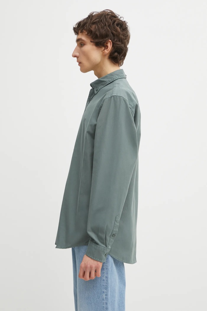 Carhartt WIP cotton shirt LS Bolton Shirt I030238.3GDGD green SS26