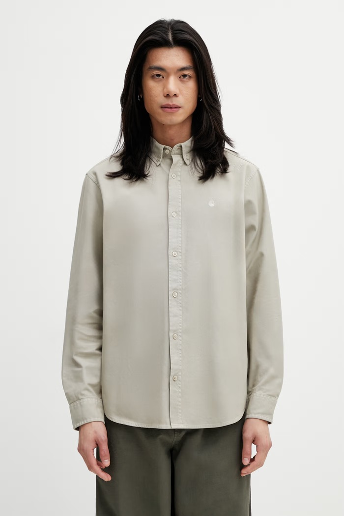 Carhartt WIP LS Bolton Shirt koszula bawełniana męska beżowy I030238.3GEGD