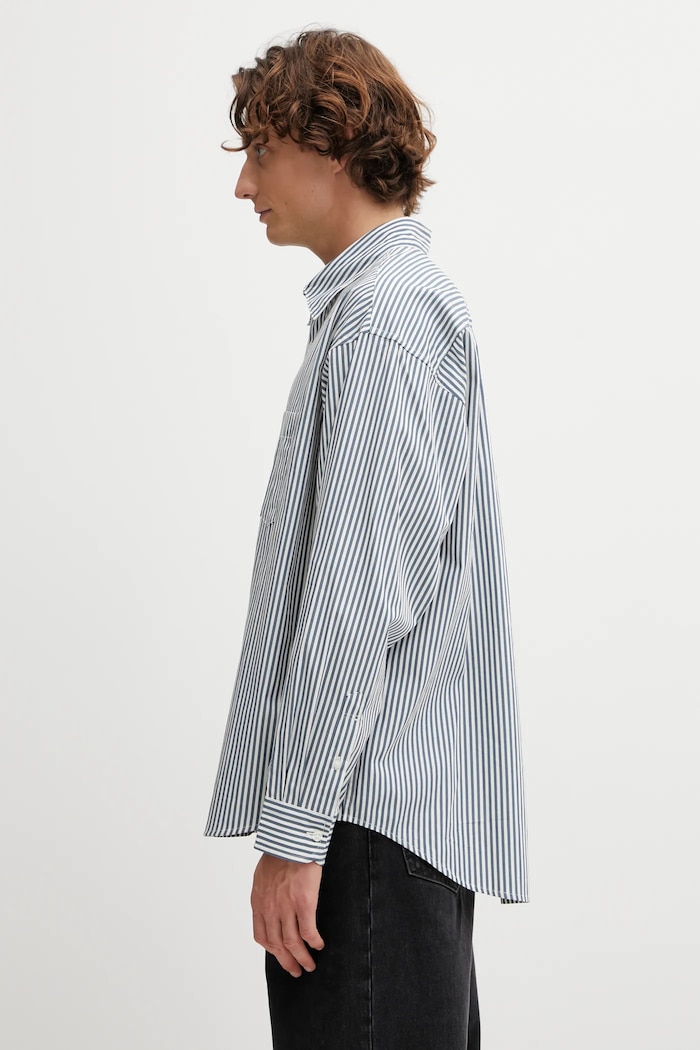 Carhartt WIP koszula bawełniana LS Daldry Shirt I035952.3NWXX niebieski SS26